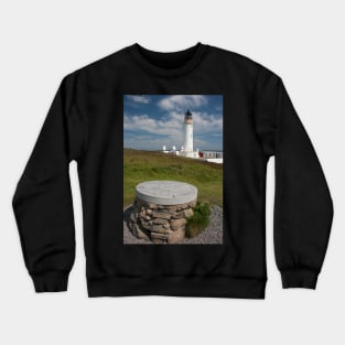 Mull of Galloway Lighthouse and Topograph Photograph Dumfries and Galloway Crewneck Sweatshirt